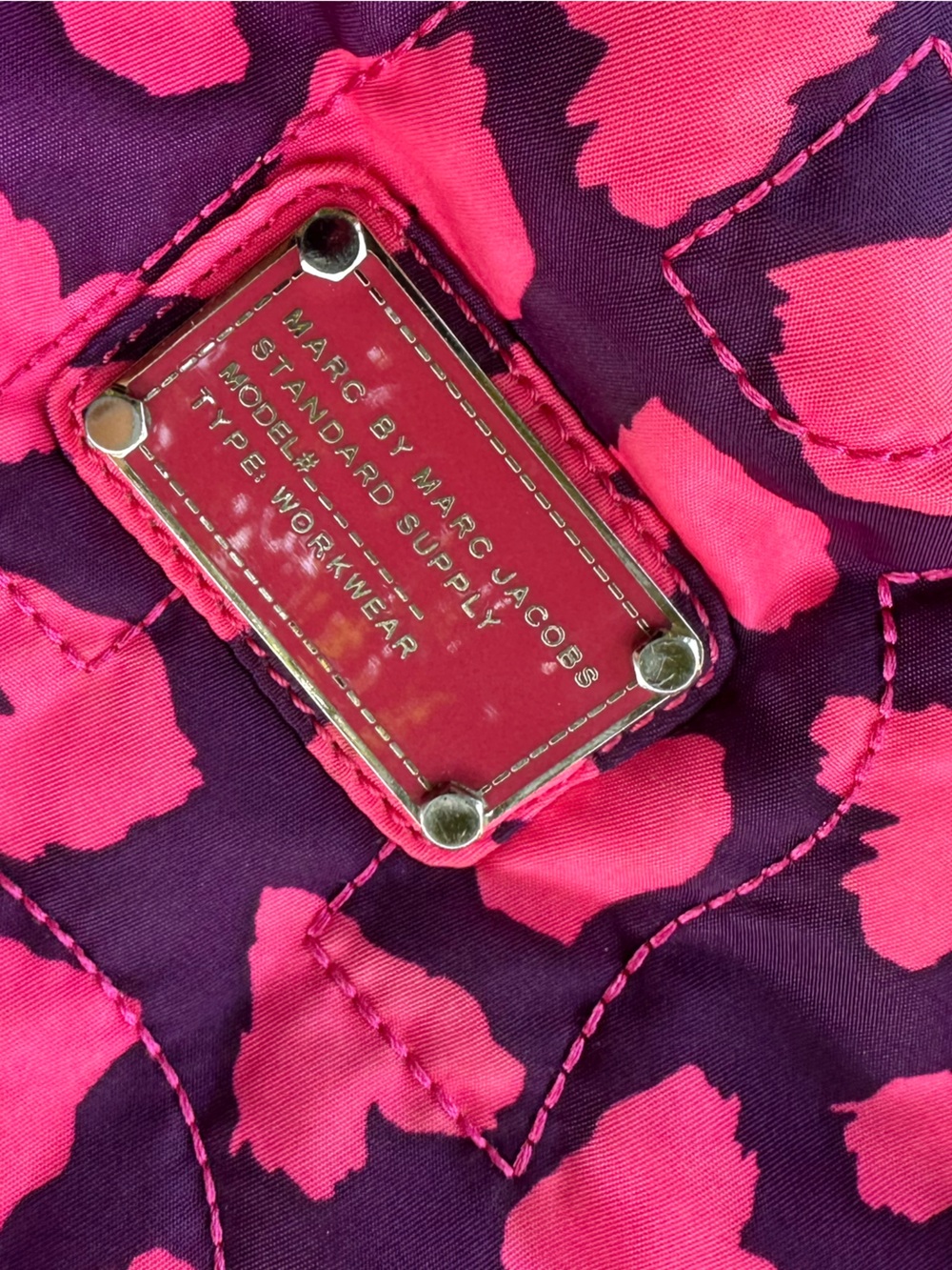 Marc Jacobs Pink and Purple Quilted Heart-Print Hobo - Picture 7 of 9